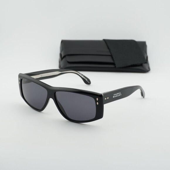 Isabel Marant IM 0106/S 0807 IR Rectangle Sunglasses - Black/Grey